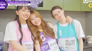 girls planet 999幕后镜头，关系很好，韩语也有进步