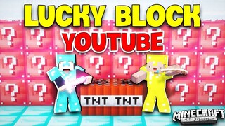 THỬ THÁCH ĐẬP 200 LUCKY BLOCK YOUTUBER ĐỂ NÂNG CẤP VŨ KHÍ TROLL NOOB !!!
