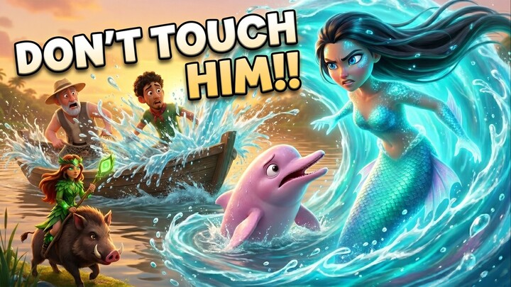 🧜‍♀️ The Pink Dolphing Is Trapped! The Guardian and The Mermaid vs Hunters! 🌿