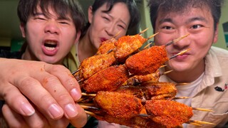 Trying Chongqing's spicy grilled wings: I was sweating like I was taking a shower, and the locals we