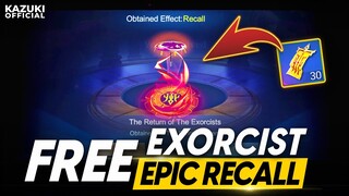 HOW I GOT FREE RECALL FROM THE EXORCIST EVENT USING THE 30 BONUS TOKENS