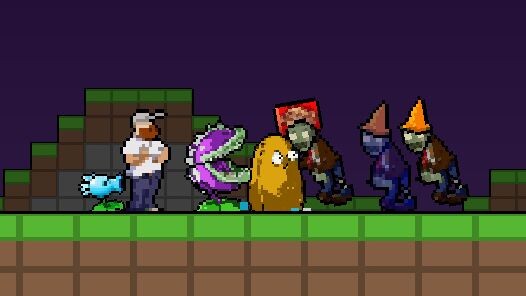 Horizontal pixel version of Plants vs. Zombies! UP worked hard for four months to make it, and even.