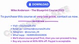 Mike Anderson - The Blueprint Course 2023