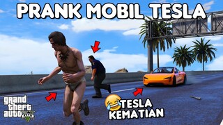 PRANK MOBIL TESLA MENYERANG WARGA - GTA 5 ROLEPLAY