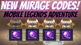 NEW Mirage CODES | Mobile Legends Adventure 2022