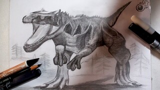 Drawing Saurophaganax Dinosaur King Arcade Game 古代王者恐竜キング