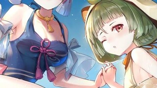 [Genshin Impact all-member swimsuit] Get excited! Go to the sea~