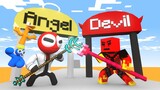 Monster School: Destiny Run Challenge - Rainbow Friend Red Vs Zombie Devil | Minecraft Animation
