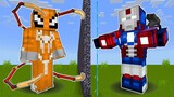 I Cheated in a YELLOW SPIDERMAN ROBOT Mob Battle || Minecraft PE