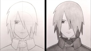 How to Draw Sasuke Uchiha - Boruto