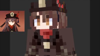 [Minecraft x Genshin Impact] is walnut, but square