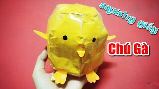 cách làm Squishy giấy chú gà 3d - paper chicken craft  3d - paper squishy 3d - squishy giấy mới nhất