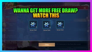 How To Get More Snow Dart in Mobile Legends | How to get more free draws in Party Box Event