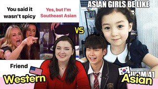 Korean & American Teenagers ASIAN vs WESTERN Memes!