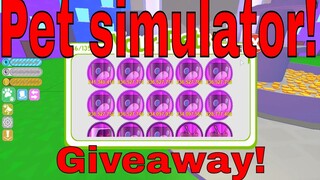 PET SIMULATOR VALUE LIST + GIVEAWAY DOMINUS HUGE