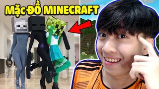 VINH NGƠ NGÁC KHI THẤY GÁI XINH MẶC ĐỒ MINECRAFT SIÊU DỄ THƯƠNG LUÔNN || REACTION FANART #6