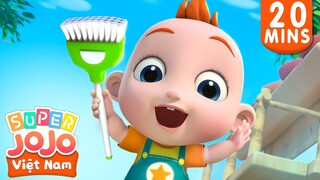 Hãy cùng nhau quét dọn nhà cửa | Ngày lao động của nhà mình | Nhạc thiếu nhi vui nhộn | Super JoJo