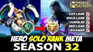 HERO META SEASON 32 MOBILE LEGENDS INDONESIA 2024 ❗ WINSTREAK SOLO RANK EPIC SAMPAI MYTHIC IMMORTAL