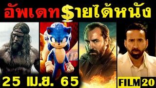 อัพเดทรายได้หนัง Fantastic Beasts 3 - The Northman - Sonic 2 -The Batman - Morbius อื่นๆณ25 เม.ย. 65