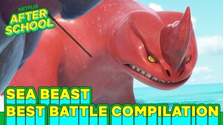 BEST Battles & Action Moments in The Sea Beast | Netflix After School