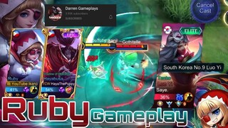 Ruby Gameplay when ikanji met Hayabusa Tiktoker at Rank | Mobile Legends