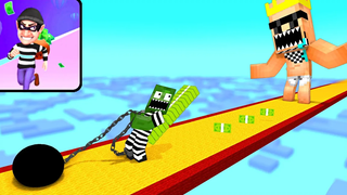 Monster School Thief and Run 3D CHALLENGE - มายคราฟแอนิเมชั่น