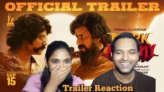 Mark Antony - Trailer Reaction | Vishal | Sj Suryah | Selvaragavan | G V Prakash | Tamil Couple