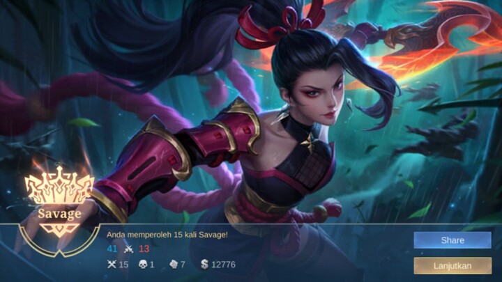 Hanabi terlalu op di epic 🤭🤭 dpt tim gg pula