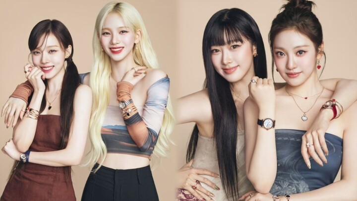 Foto iklan terbaru aespa, sekilas melihat ekspresi keempat member