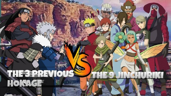 NSUNS4 - THE 3 PREVIOUS HOKAGE VS. THE 9 JINCHURIKI