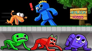 Garten of Banban SNEAKS into RAINBOW FRIENDS! (Minecraft)