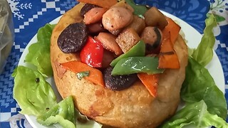 món chay. bình bát khất thực.
