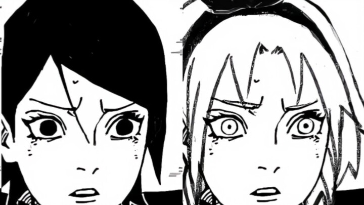 Sarada, as written by Kishimoto, is a cute and stubborn baby. Master Chi, please stop. No one will a