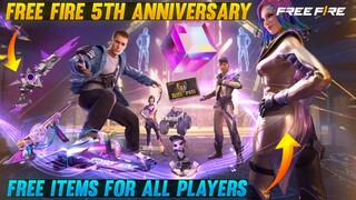 5th Anniversary Event Free Rewards | 5th Anniversary Free Fire | 5th Anniversary Rewards