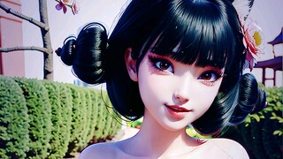 Chinese cartoon goddess HD wallpaper Baoqingfangzhu who just finished training