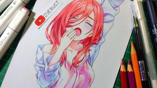 D Rawin g Animegi rl-Miku Nakano ｜ Gotobun no Hanayome