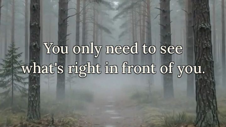 You Don't Need To See The Whole Path 🌫️