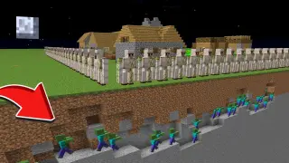 Minecraft DONT ENTER FORBIDDEN ZOMBIE CAVE UNDERGROUND GOLEM MOD / DANGEROUS HOUSE ! Minecraft Mods