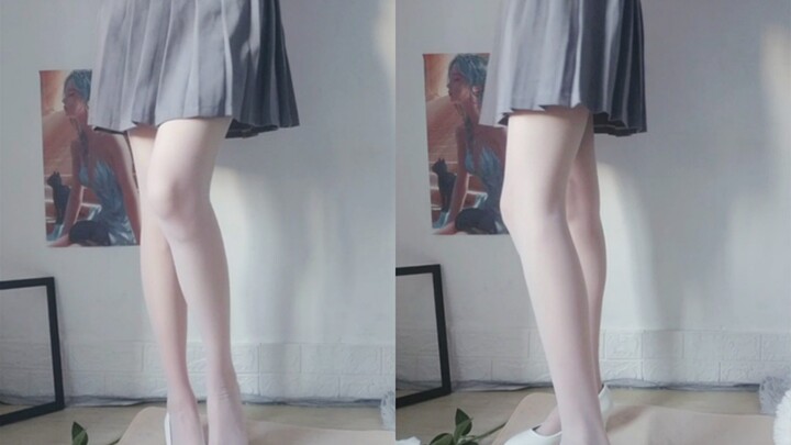 การแมตช์ลุคเรียบง่ายแบบนักเรียน//ถุงน่องผ้าไหมบางสีขาว สาวๆ ลองสวมใส่