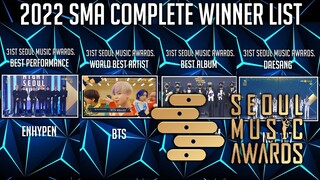 2021 SMA WINNER LIST | 31st Seoul Music Awards