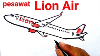 Pesawat Lion Air - Cara Menggambar Pesawat Lion Air Dengan Mudah # dn324