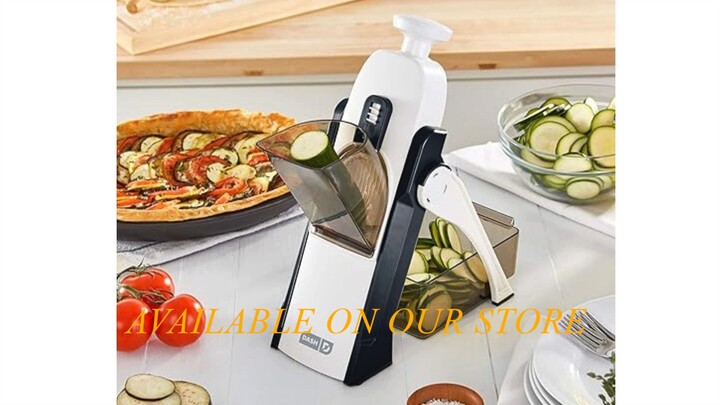 DASH Safe Slice Mandoline for Vegetables, Meal Prep & More with Thickness Adjuster, Black
