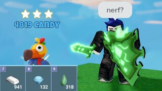 Roblox Bedwars nerfed Lucia.. but it still gave me 420 emeralds!