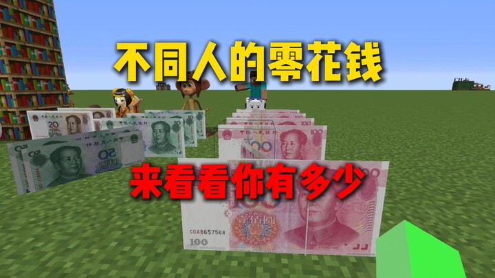 Allowance amounts from different people—see how much you have!