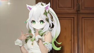 Cat ears + maid + white silk + Nashida + silly dance =?