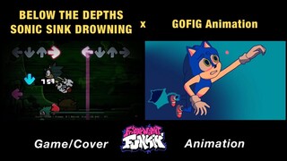 Sonic Drowning Sink Below The Depths | GAME x FNF Animation