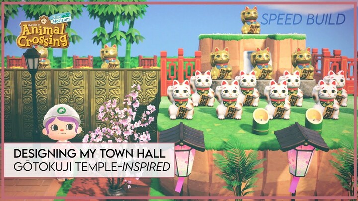 Designing My Town Hall - Gōtokuji Temple 豪徳寺 Inspired (Speed Build) | Animal Crossing: New Horizons