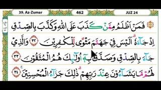24 - Juz 24 Membaca Alquran Dengan Nada Pelan, Merdu, Dan Mudah Di Ikuti (by Tahsinul Quran & Doa)