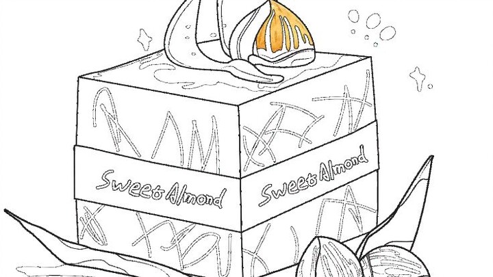 Drawing(Almond Cake)