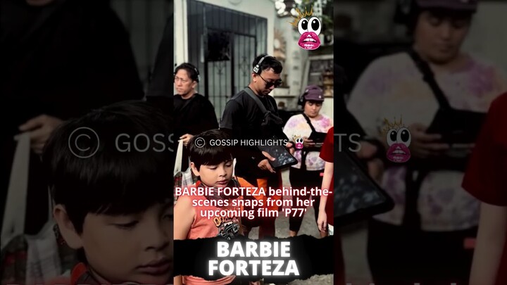 BARBIE FORTEZA behind-the-scenes snaps from her upcoming film 'P77'